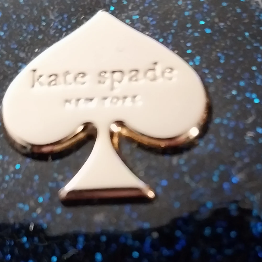 Kate Spade Navy Glitter NWOT Wallet On A String